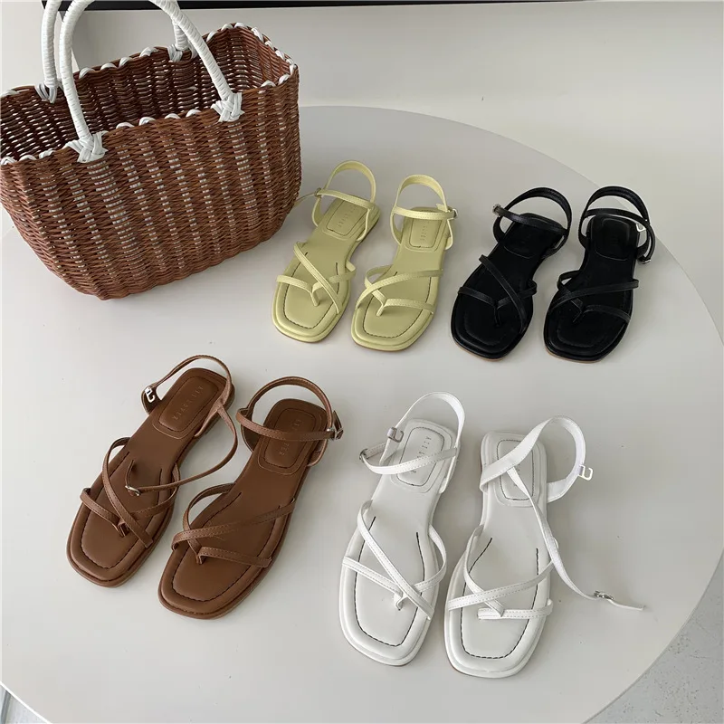 

Женские сандалии с пряжкой, удобные сандалии на толстой платформе, с каблуком, лето 2022