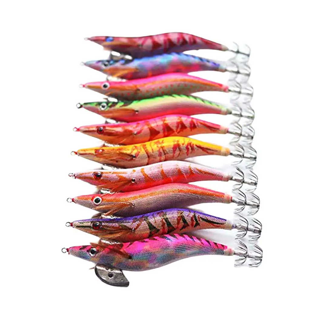 

10X10x Lure Hook Fish Bait Squid Jig Multipurpose Long-lasting Reusable Space Saving Sporting Accessories Practical