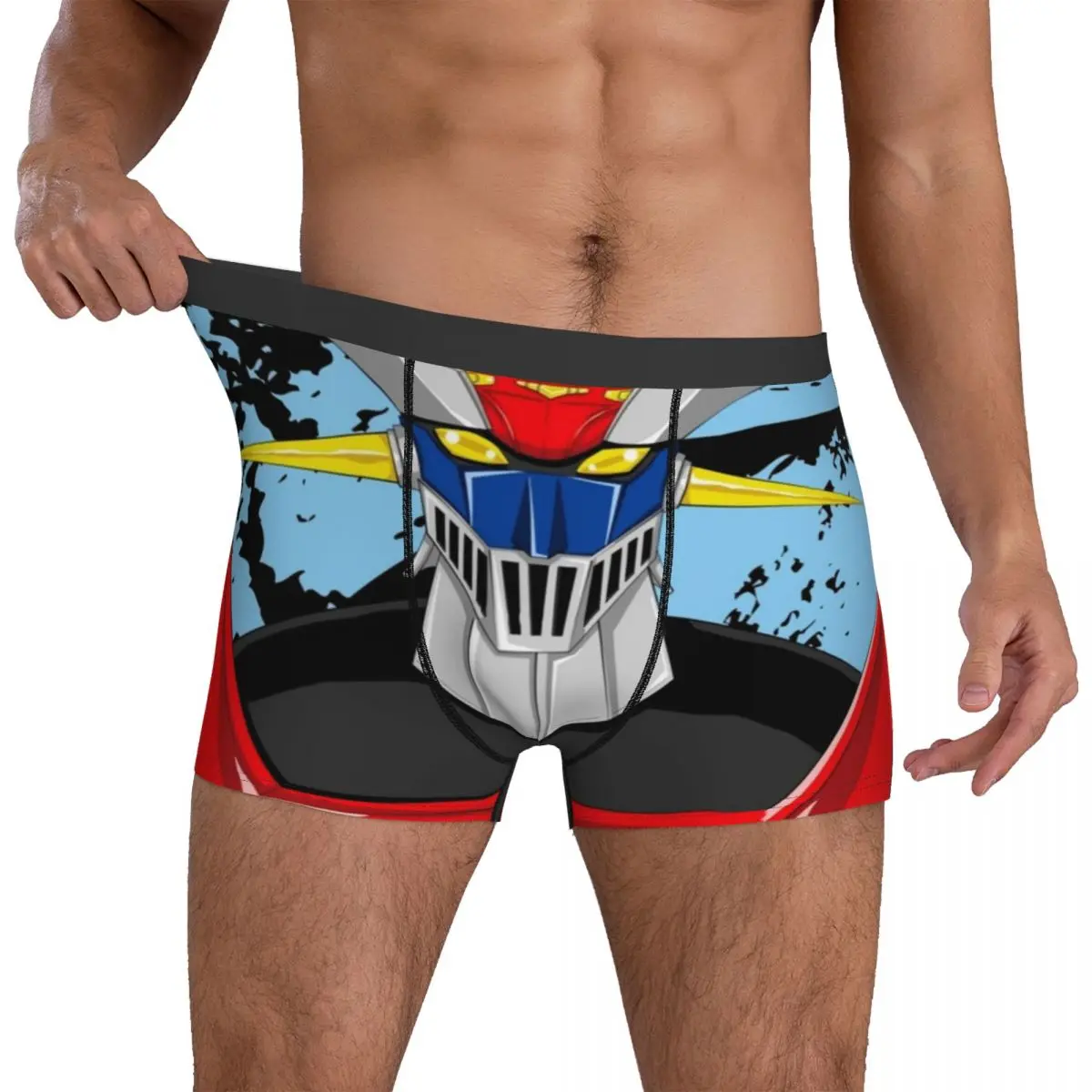 

Mazinger Underwear Mazinger Z Men Shorts Briefs Elastic Boxershorts High Quality Customs Large Size Underpants