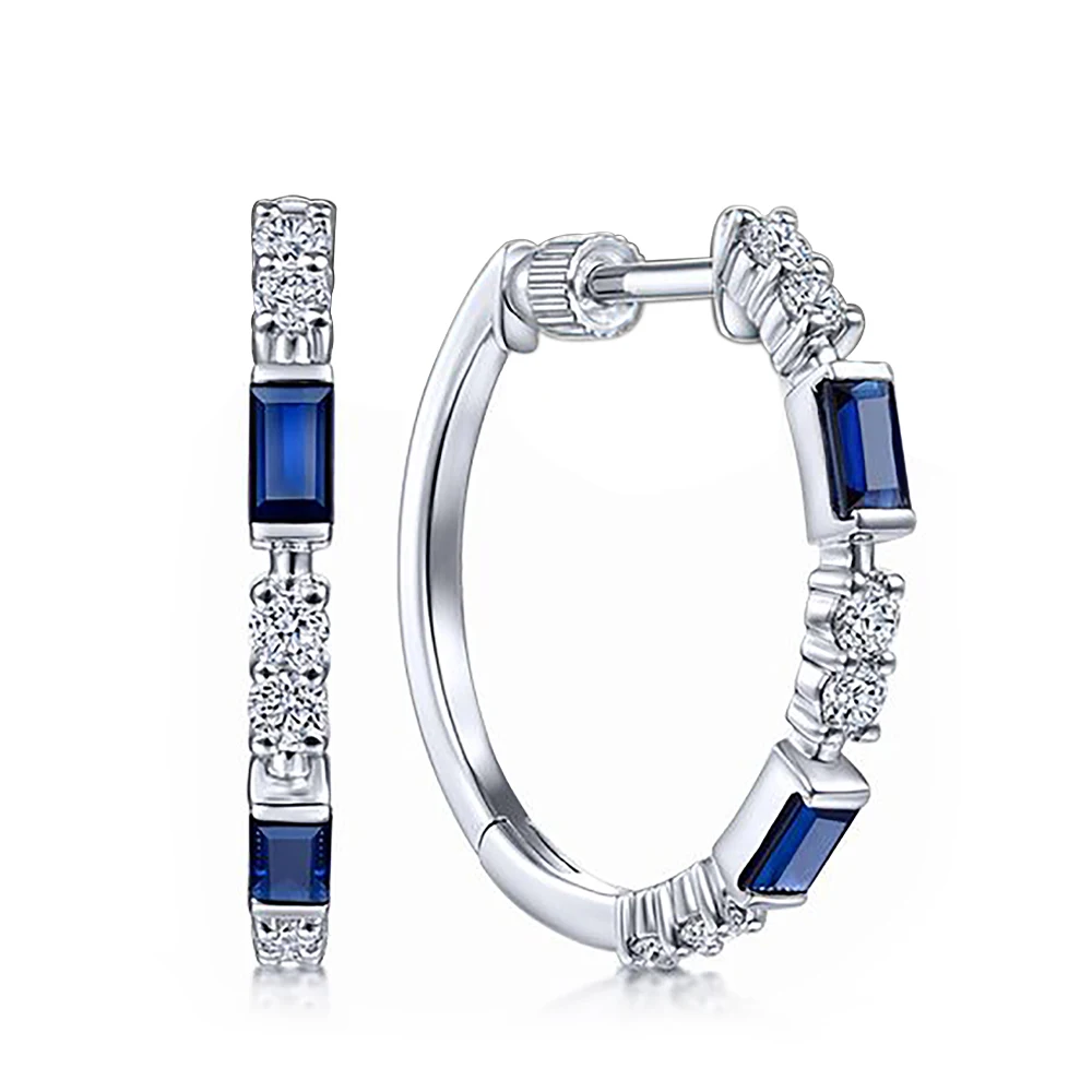 

Luxury Bridal Wedding Engagement Hoop Earrings Shiny CZ Elegant Female Party Daily Wear Statement Circle Earrings FOR Women