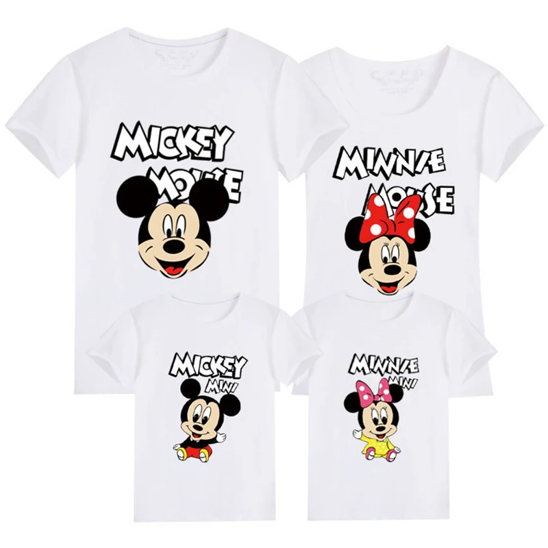 Одинаковые наряды для семьи Disney с Микки футболка папы мамы детей детское боди