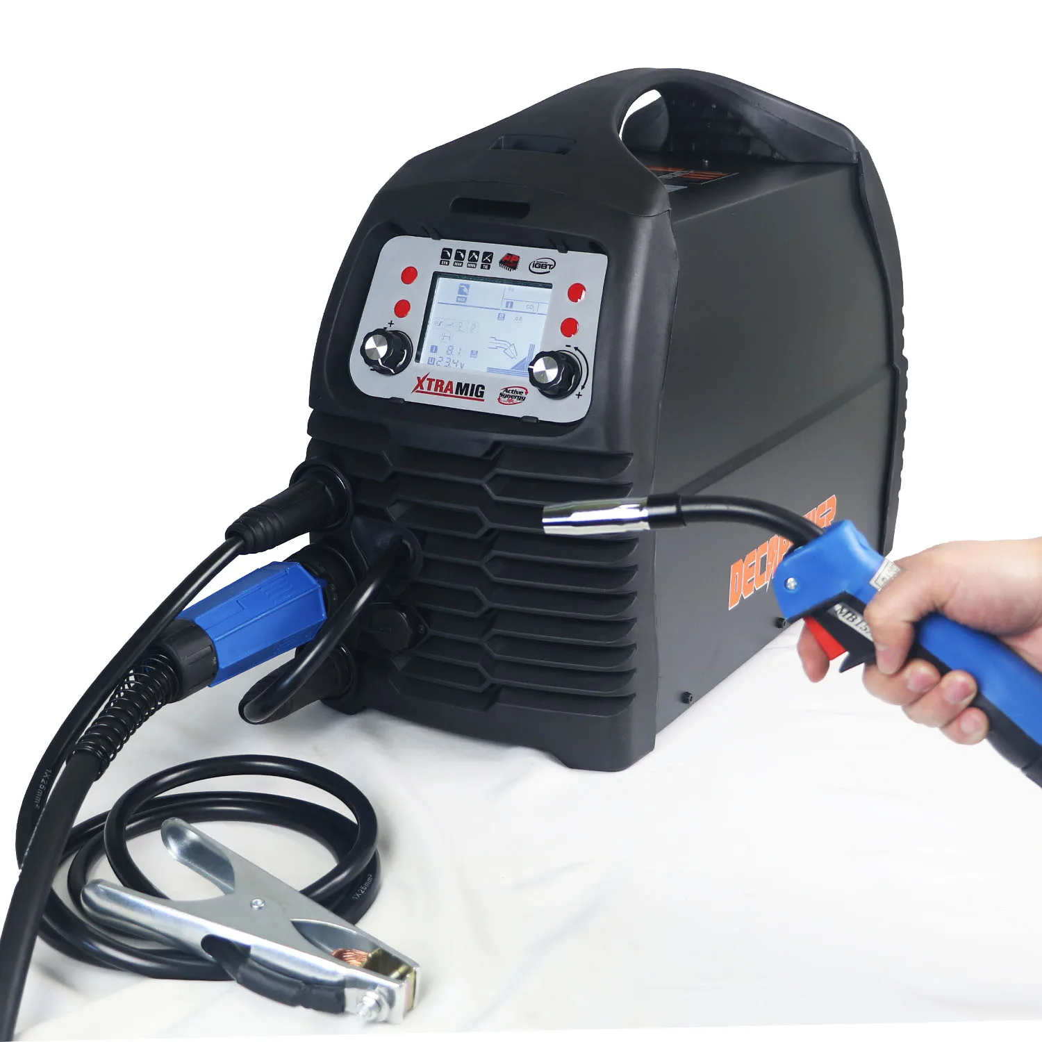 

XTRAMIG Synergy 200 Mig Welder Mma Tig Mag No Gas Flux Aluminium Welding Machine With LCD