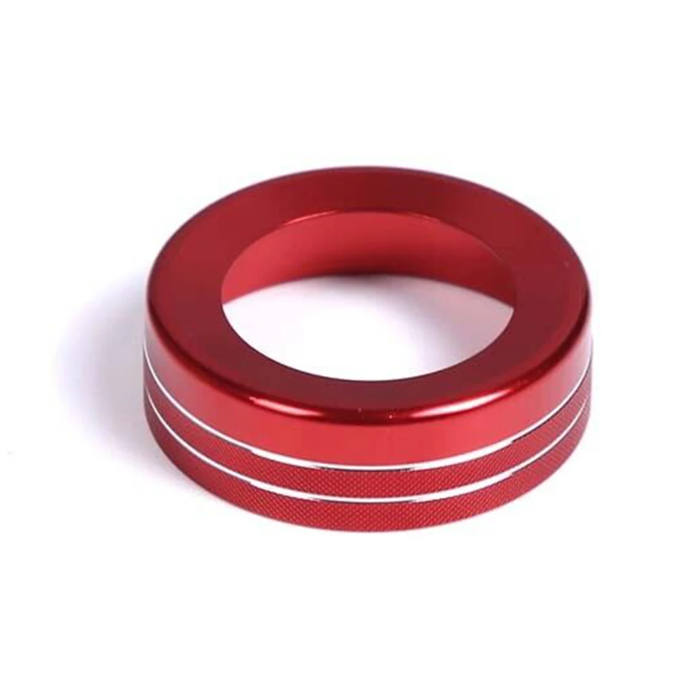 

1pc Red Button Knob Cover For Corvette C7 2014-2019 Center Console Driving Mode Knob Decorative Alloy Trim Ring