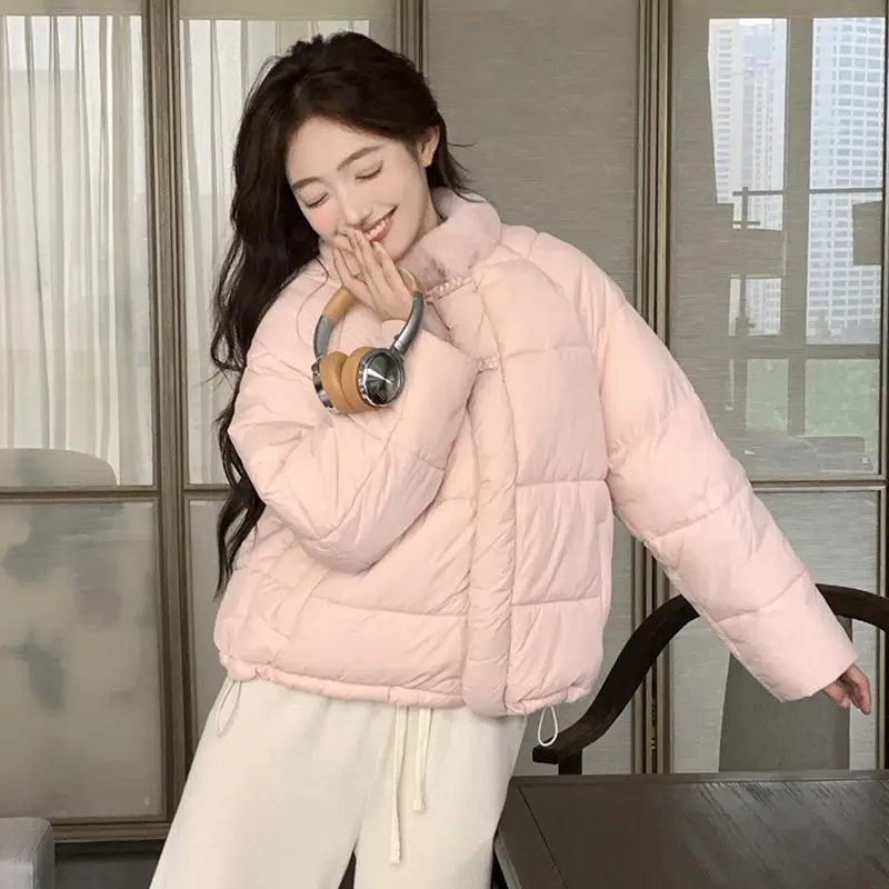 Korejpaa 2024 зимнее пальто парки Mujer китайский стиль меховой воротник лоскутное