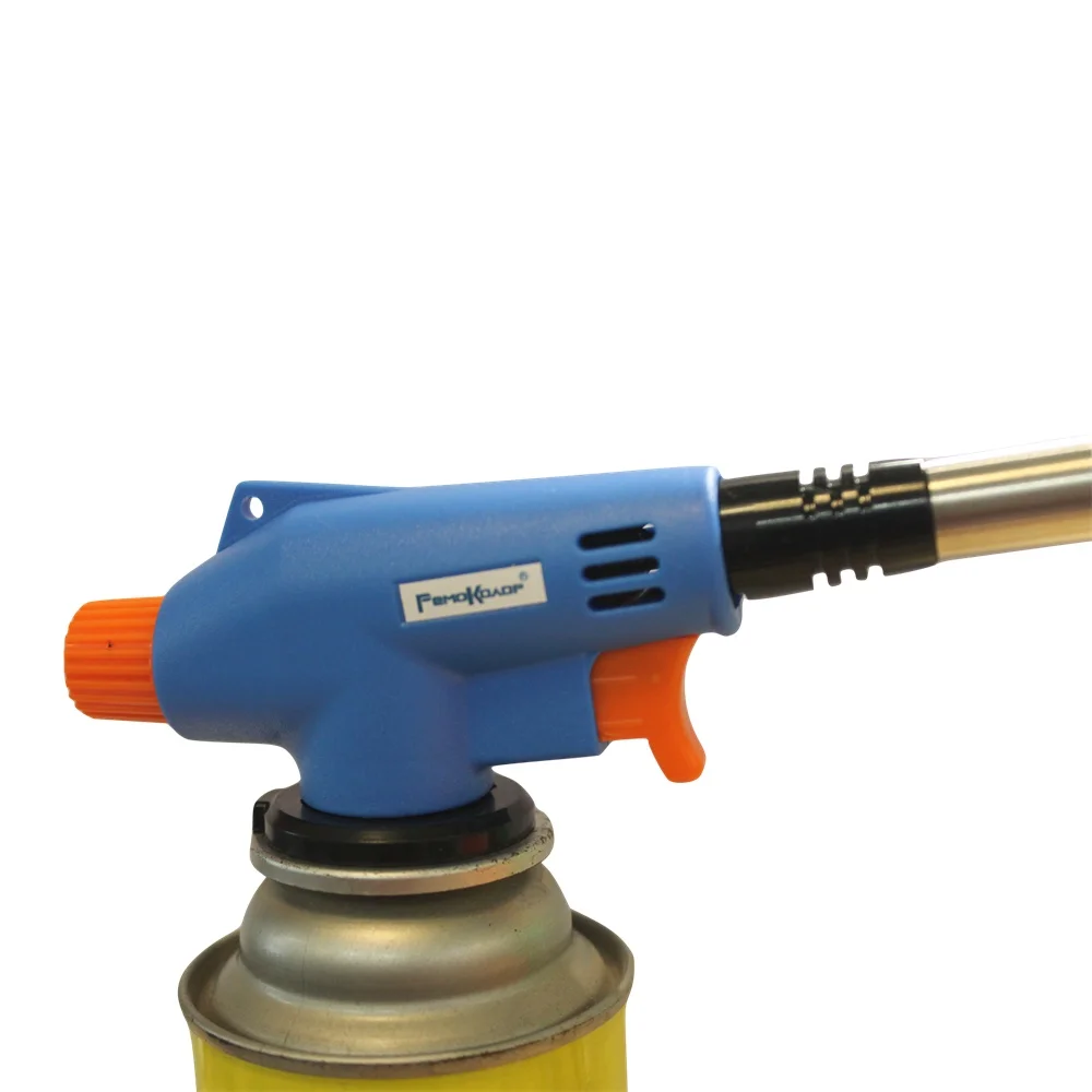 Горелка газовая на баллон пьезоподжиг своб. вращение 360° пламя 1300° 70х195 мм