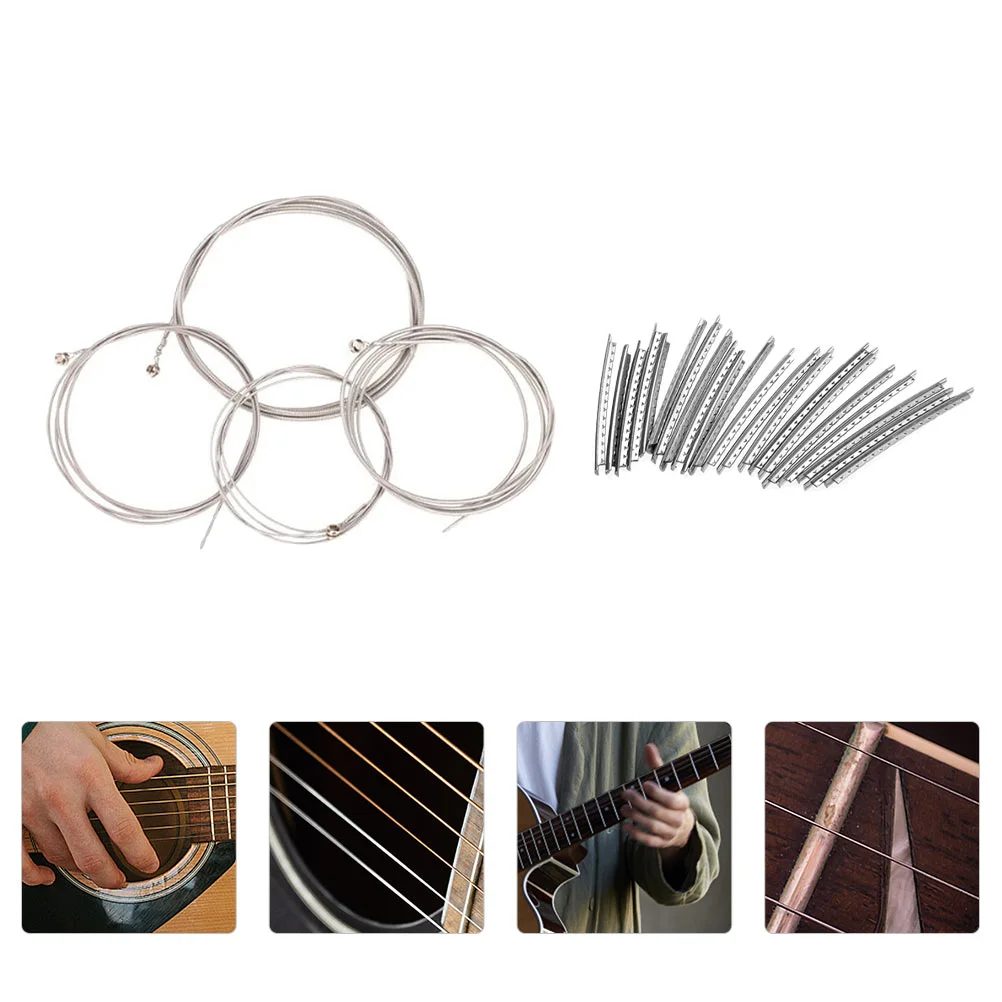 

25pcs Professional Electric Bass String Bass Accessories for Bass Lover (Silver)