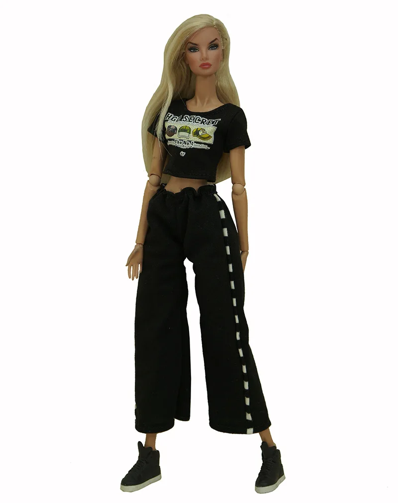 Большая Акция/топ + брюки/белый и черный костюм Одежда для куклы 30 см BJD Xinyi FR ST