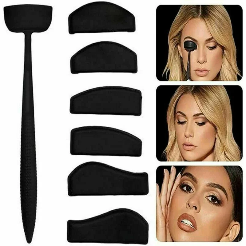 

Eyeshadow Stencil Tool 6 In 1 Crease Line Kit Stencil Eyeliner Template Eyeshadow Cut Crease Silicone Eye Makeup Stencils Kit