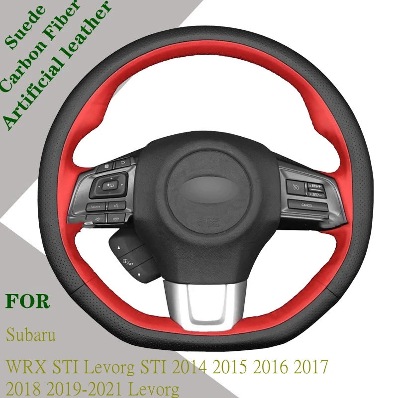 

Чехол рулевого колеса автомобиля углеродное волокно для Subaru WRX STI Levorg 2014 2015 2016 2017 2018 2019-2021 Levorg интерьер автомобиля