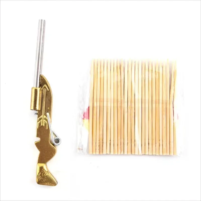 Мини-пусковое устройство для зубочисток игрушечный пистолет забавные игрушки