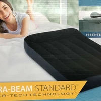 hot selling original black and white built in pillow single layer single line pull air bed inflatable mattress bedroom furniture