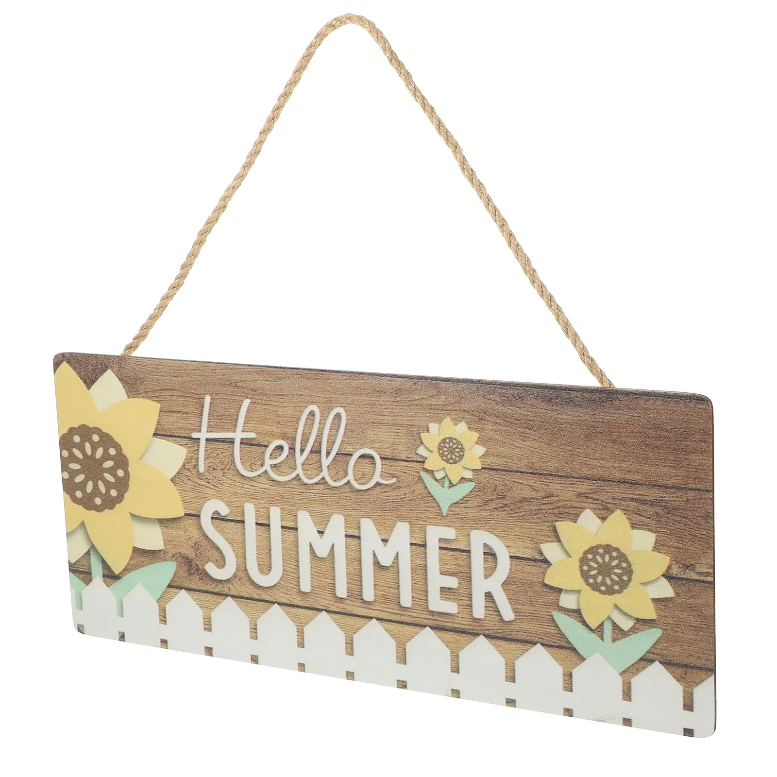 

Wooden Door Hanging Decor Porch Home Sign Signs Wall Flower Front Plaque Square