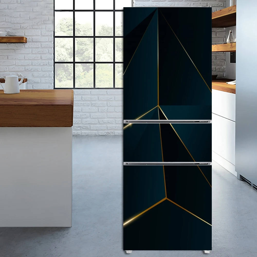 

Marble geometric pattern self-adhesive refrigerator sticker decorative pattern refrigerator door sticker PVC waterproof sticker