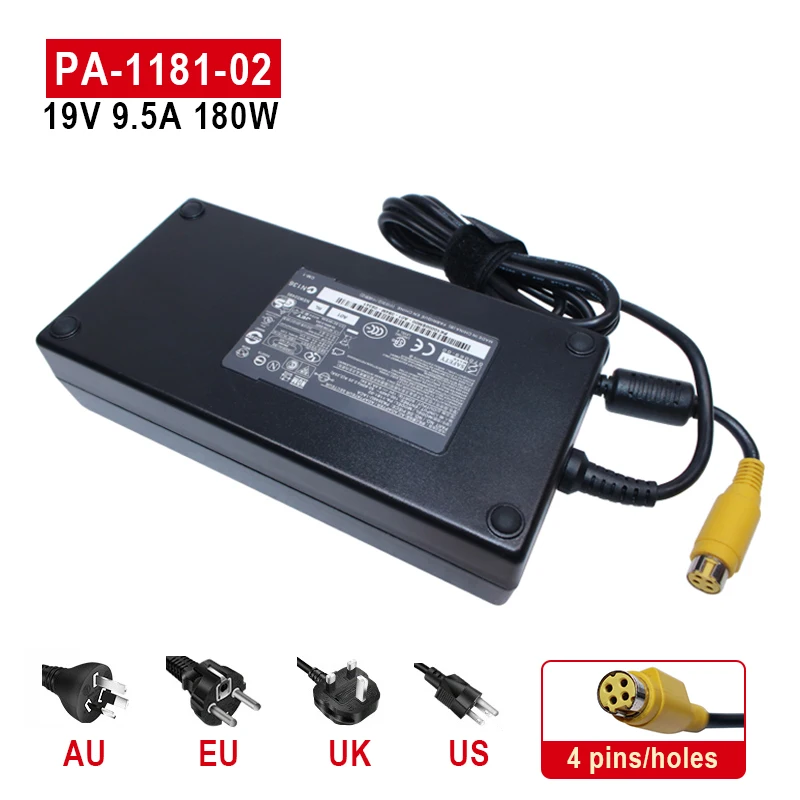 19 в 180 а Вт для Toshiba Satellite Qosmio X205 X505 X870 PA3546E-1AC3 PQX33U адаптер переменного тока зарядное устройство для ноутбука