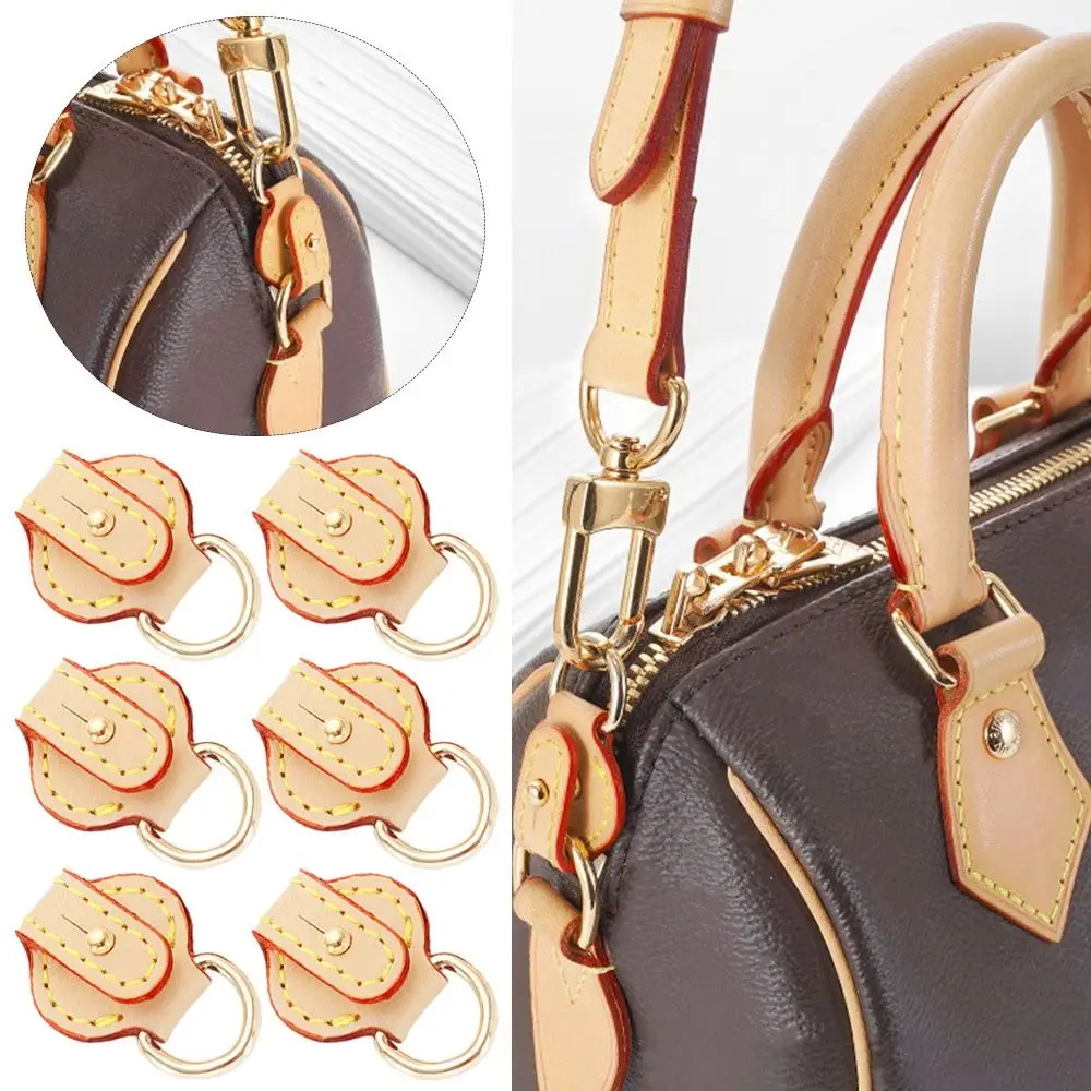 

1 Pair Bag Shoulder Strap Hardware Protection Ring Leather Solid Color Bag Buckle Dermis DIY for lv speedy20 25