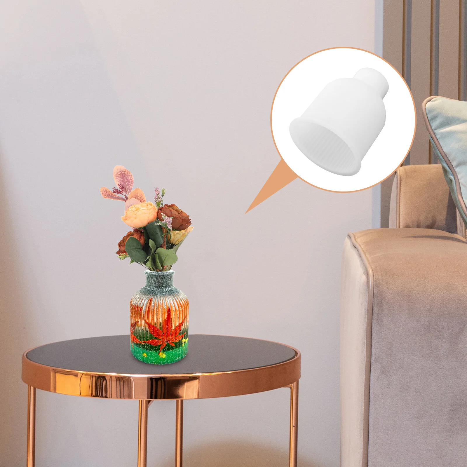 Makeup Brush Vase Mould DIY Decoration Mold Making Reusable Flower Ware Silicone Decorative