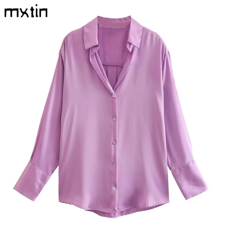 

Женская однобортная офисная блузка, винтажная рубашка 4 цветов с отложным воротником и длинным рукавом, весна 2022