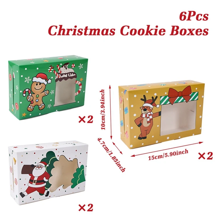 

Рождественские подарочные коробки с окном FENGRISE