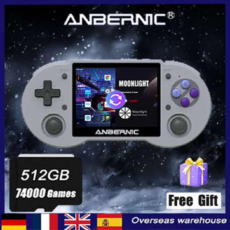 

2023 ANBERNIC Original RG353P Handheld Game Console 3.5 Inch Multi-touch Screen Android Linux System HDMI-compatible 74000Games