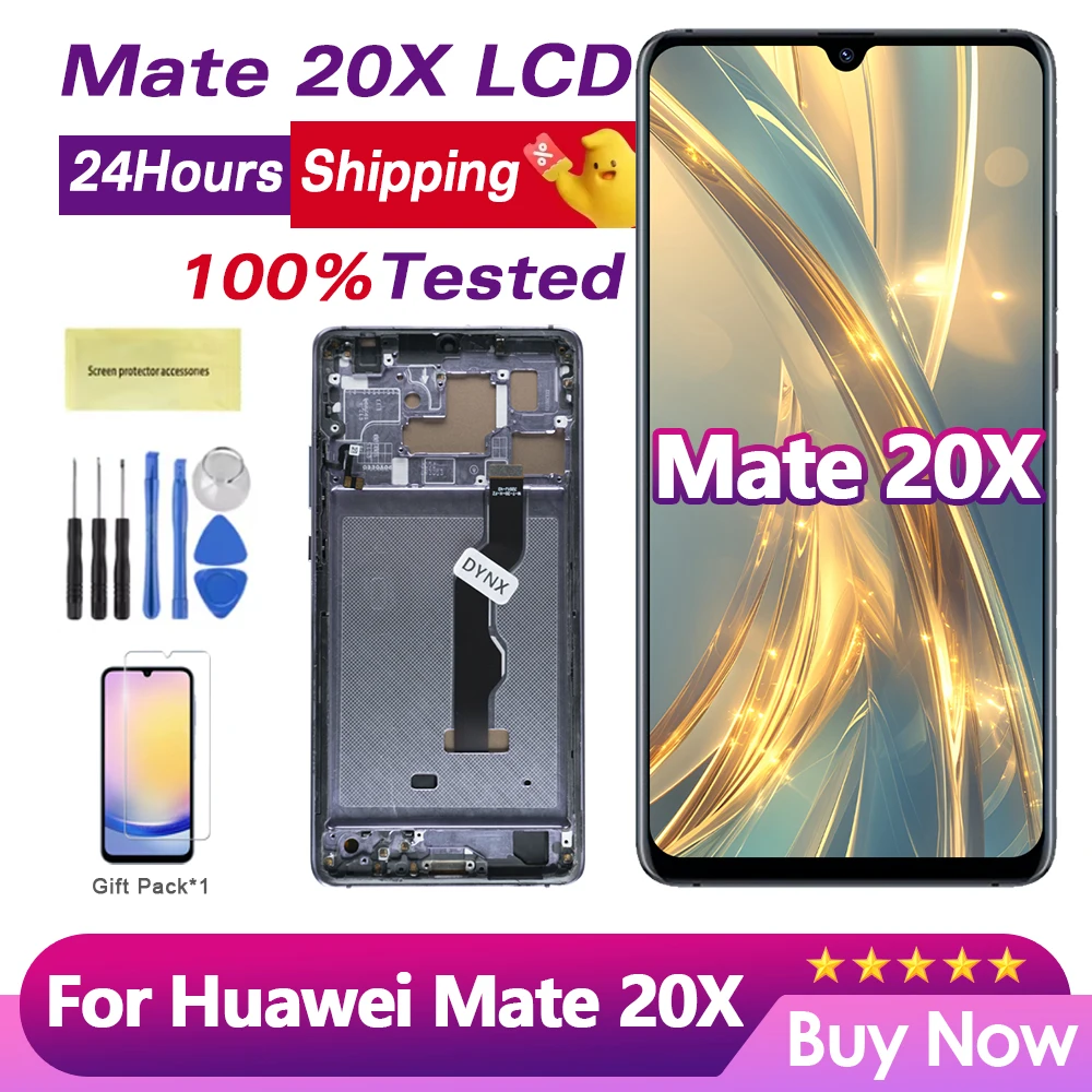 7 2-дюймовый ЖК-дисплей для HUAWEI MATE 20X сменный сенсорный экран EVR-L29 EVR-AL00 дигитайзер