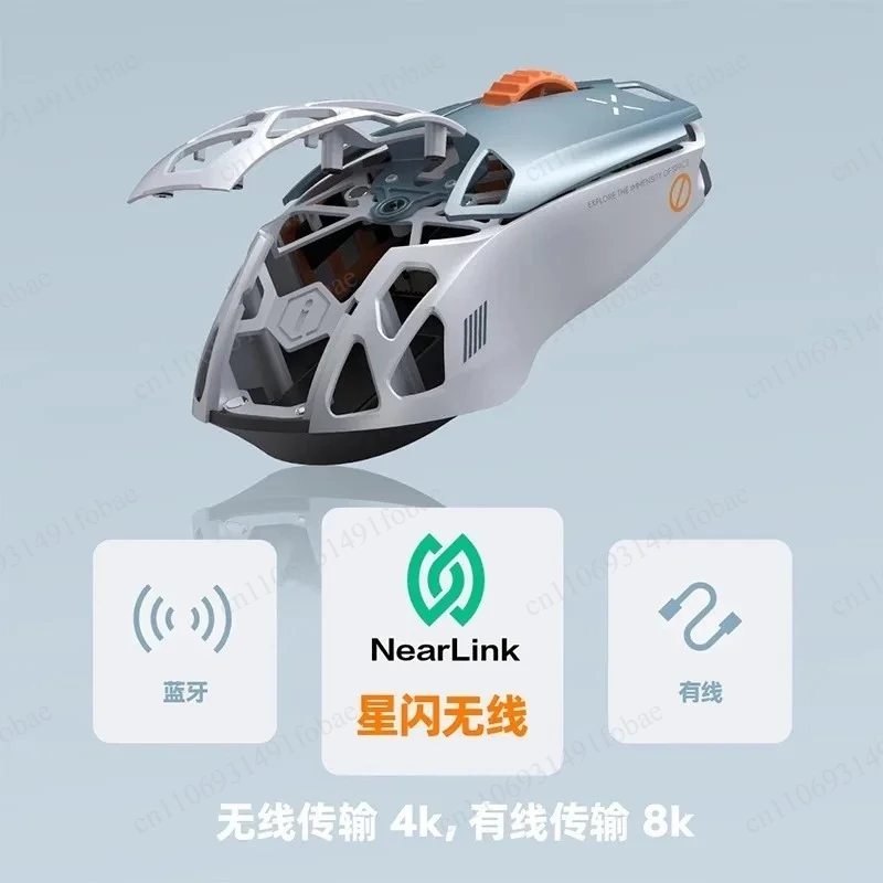 Фото Беспроводная мышь PANDAER IQUNIX 8K из алюминиевого сплава NearLink, легкая, для киберспорта, настраиваемая №5
