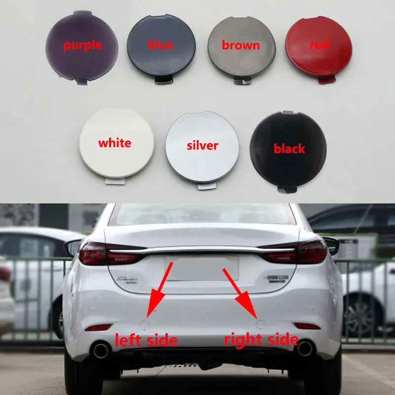 Auto Rear Bumper Towing Hook Cover For Mazda 6 Atenza 2020 2021 Sedan Hauling Hook Eye Lid Trailer Cap