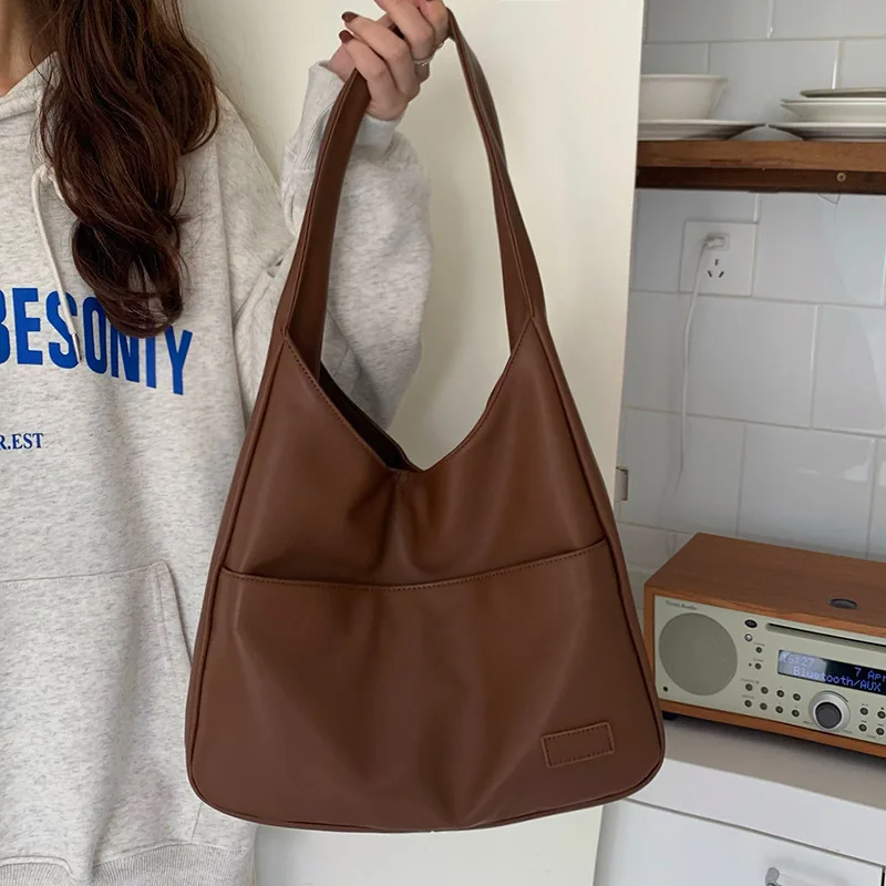 

CGCBAG 2022 New Simple Large Capacity Women Shoulder Bag Casual Commuting Luxury Designe Handbags High Quality Leather Tote Bag