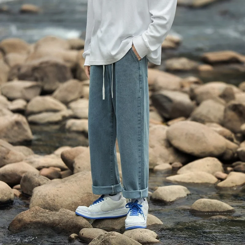 3 Colors Baggy Jeans Men Fashion Casual Wide Leg Jeans Men Streetwear Hip Hop Loose Straight Denim Pants Mens Trousers S-3XL