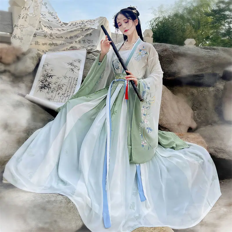 Женское древнее традиционное платье ханьфу с принтом женское в китайском стиле