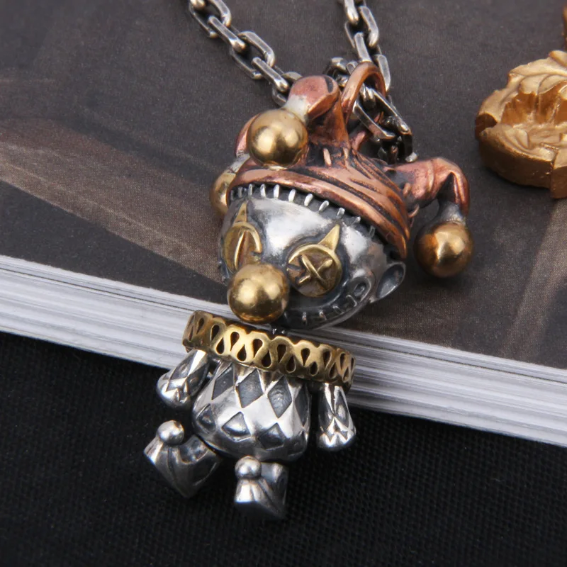 Кукла-клоун в стиле ретро кулон индивидуальный популярное модное серебряное