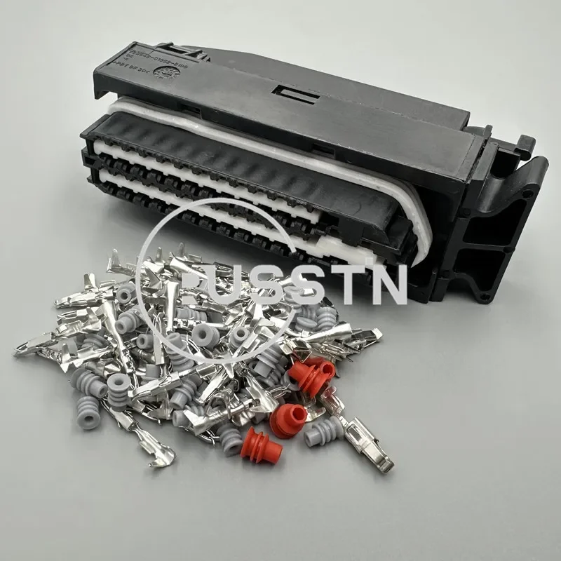 

1 комплект, 52-контактная автомобильная компьютерная сварочная пластина, разъем ЭБУ, разъем системы управления переменным током в сборе, 1J 0906380 B для VW Tiguan Audi 09G09D