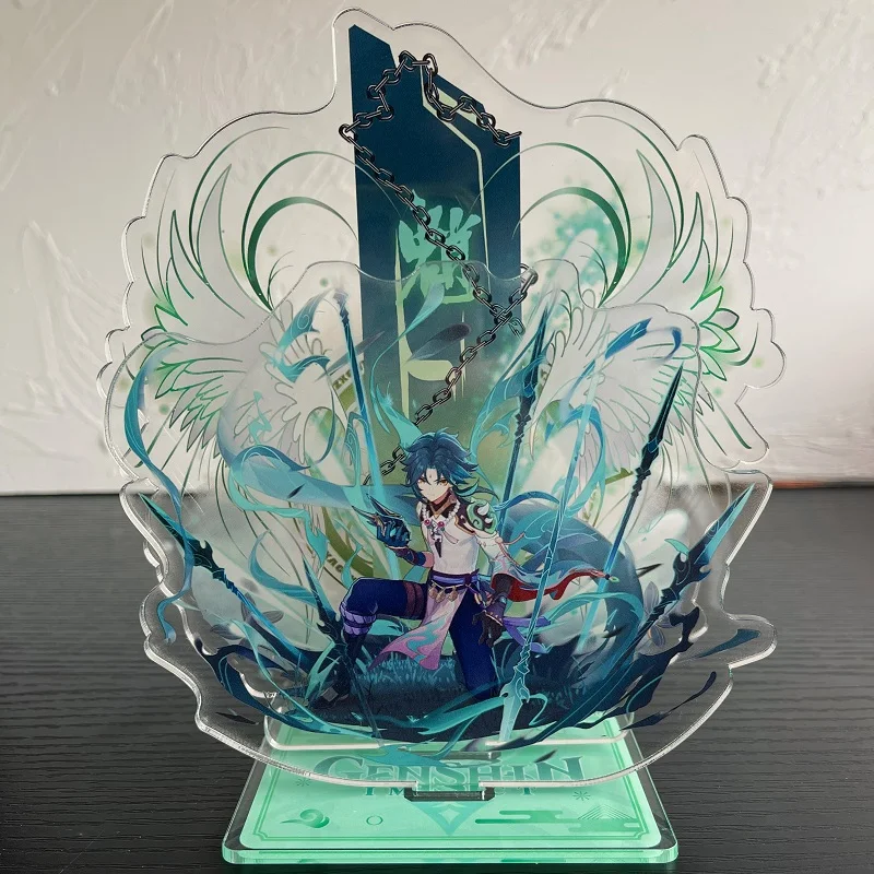 Hot Anime Genshin Impact Stand Acrylic Game Figure Yae Miko Raiden Shogun Model Plate Desk Decor Fans Collection Prop Toy Gift