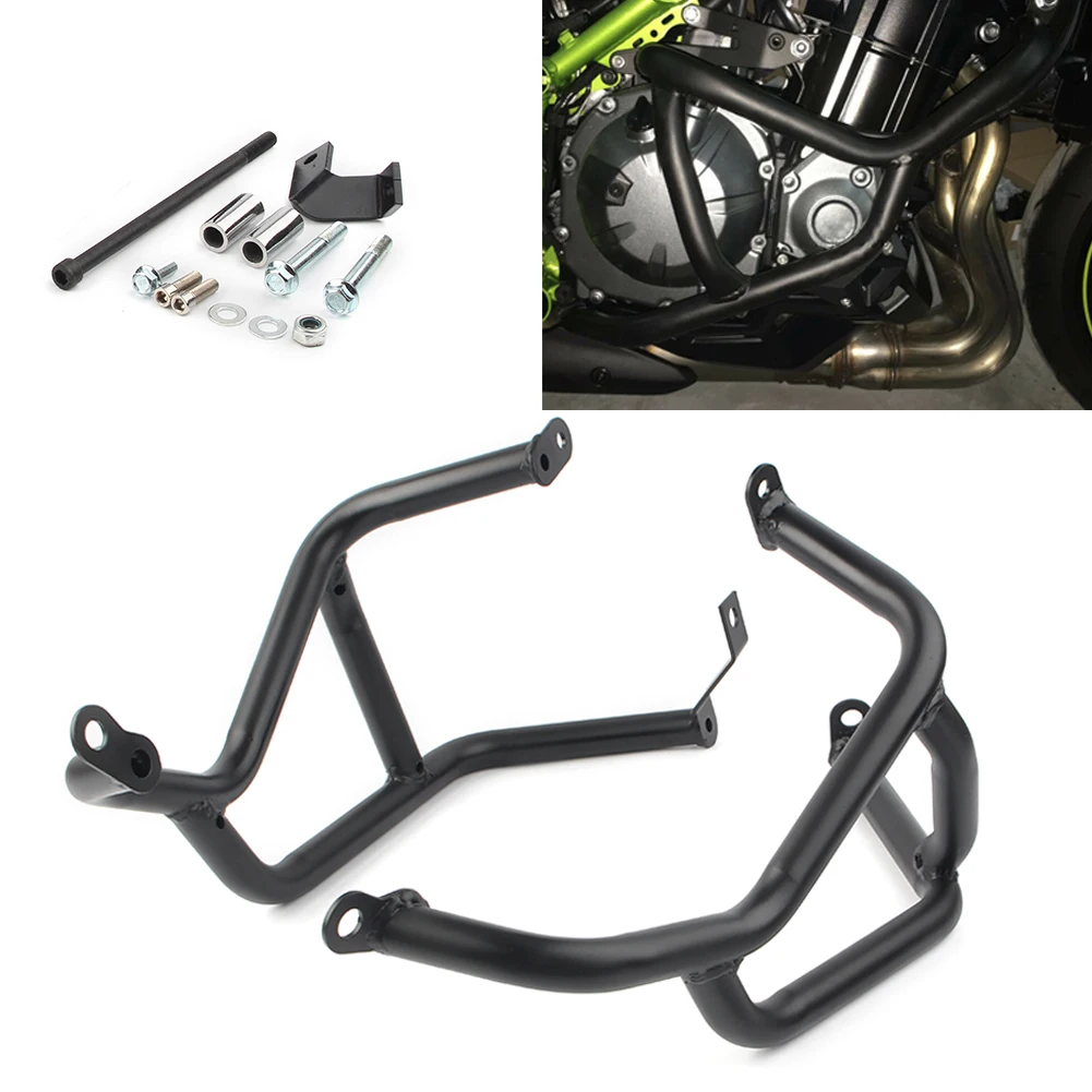

Z900 2019 Motorcycle Engine Crash Bar Guard Protector Bumper For Kawasaki Z 900 2017 2018 19 Left Right Black Steel Frame 2pcs