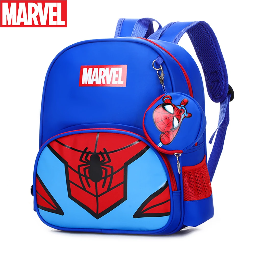 Детские школьные ранцы Marvel с героями мультфильмов, рюкзаки для мальчиков с рисунком Человека-паука, Капитана Америка, Железного человека, в...