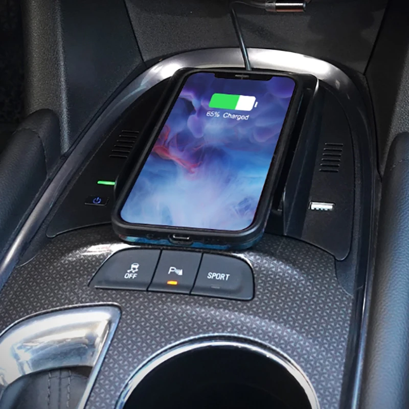 

Автомобильное беспроводное зарядное устройство QI для телефона, быстрое зарядное устройство, панель для зарядки для Chevrolet Malibu 2016 2017 2018 2019 2020 2021 2022