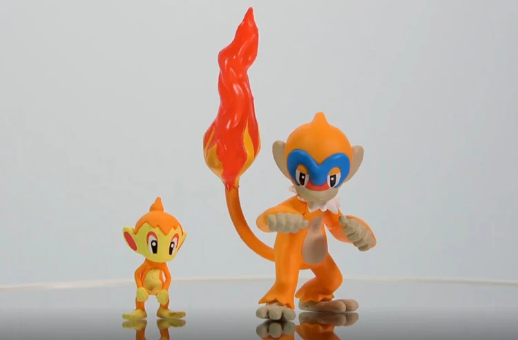 Bandai серия покемонов масштаб мир чимчар Monferno Infernape Empoleon экшн фижурный орнамент