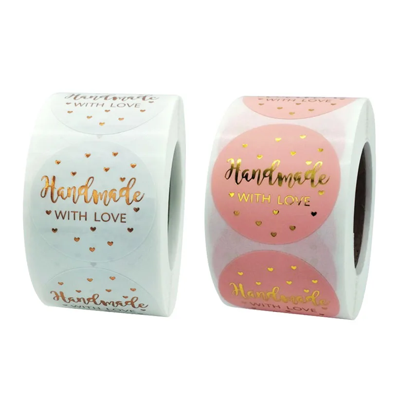 

Круглые Подарочные наклейки ручной работы с надписями «любовь» 25 мм/38 мм, герметичные этикетки белого/розового/черного цвета, 100-500 шт.