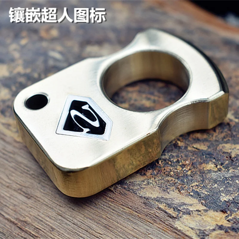 

Pure Copper Brass Knuckle Delicate Wire Cutting Thickened Tiger Thorn Brass Knuckle Men's and Women's Self-Defense Punching Brok