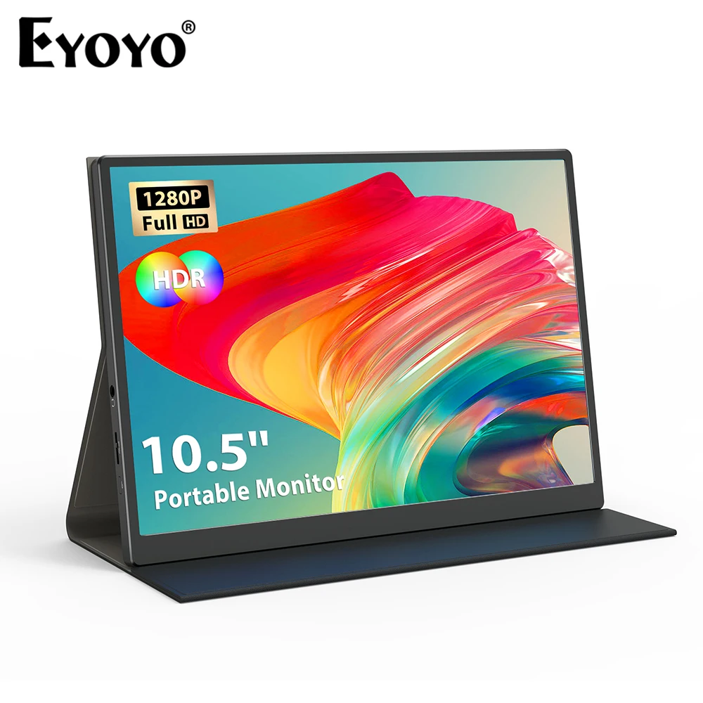 

Eyoyo EM105A 10.5" IPS Gaming Monitor Full HD 1920*1280 420CD Brightness Plastic 100%sRGB Color Gamut Portable Screen For Laptop