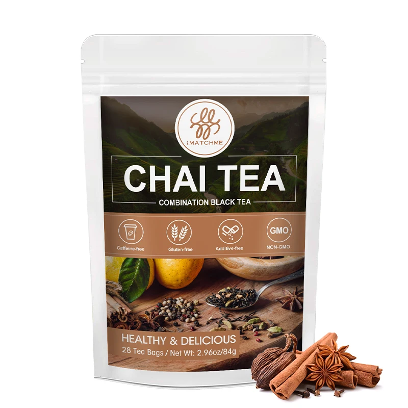 

iMATCME Herbal Indian Masala Chai Drink Mixed-Spice Help dige-stion &Dispel Cold Relief Stress Detox Energy Drinks