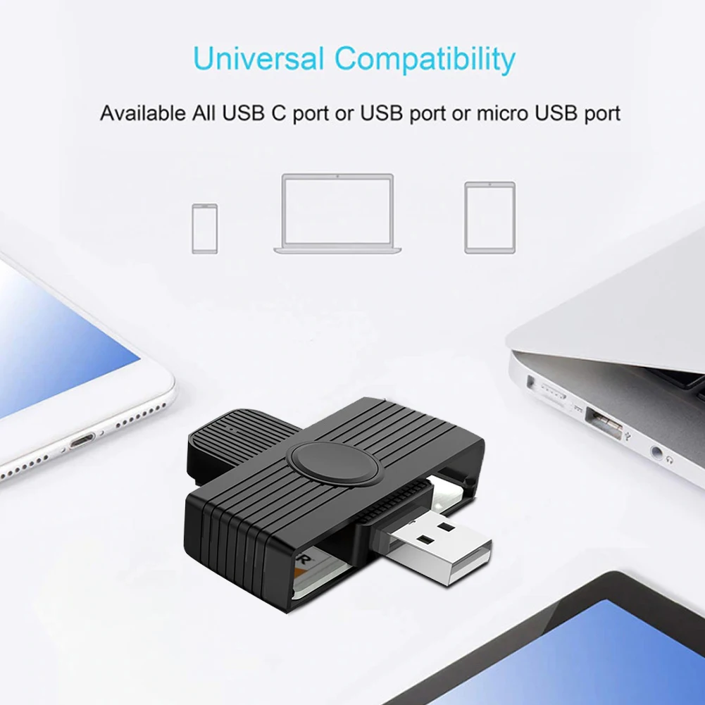 

2021 New USB 2.0 Smart Card Reader Bank Card SIM CAC Cardreaders ID card Reader Smart Card Reader for PC Computer
