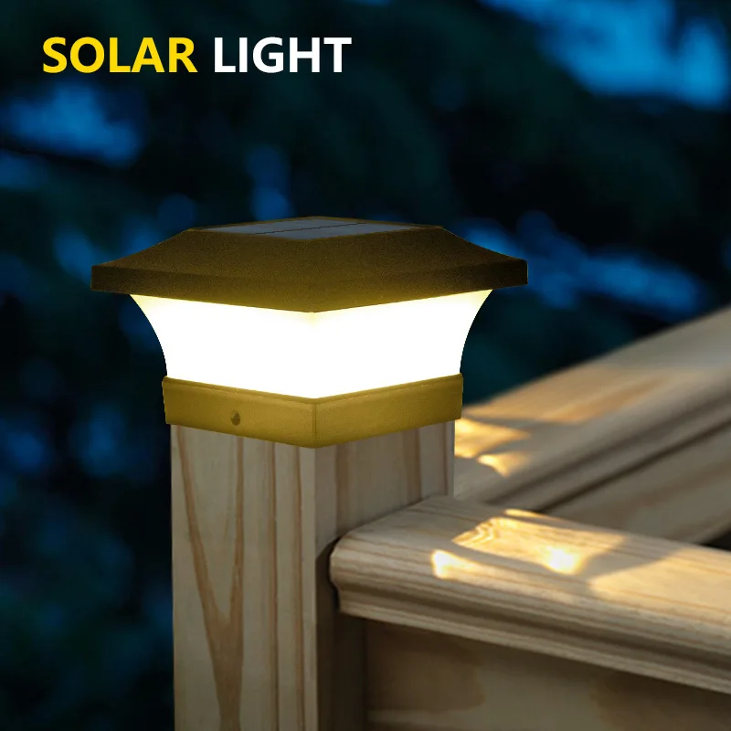 Solar Panel Fence Light IP65 Outdoor White Warm Solar Lamp for Garden Decoration Gate Fence Wall Courtyard Cottage Lamp