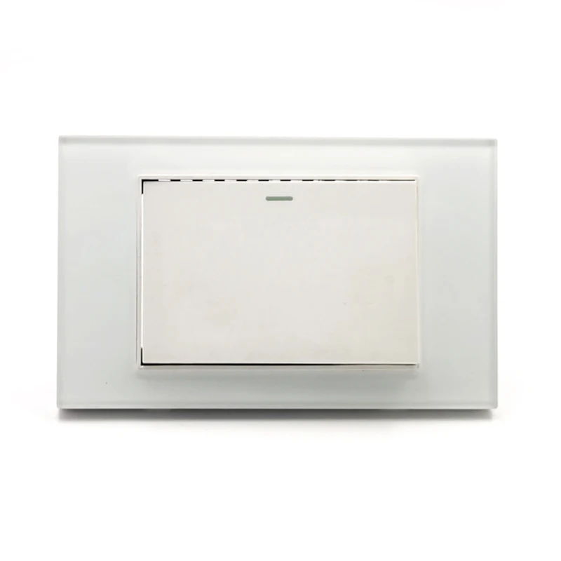 

North And South America Tempered Glass Plate 110V 220V Hotel Home Light 1gang Switch