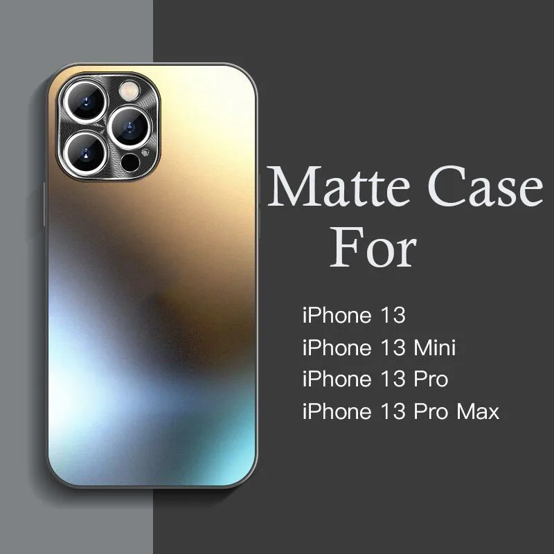 

Матовый чехол Frost для iPhone 13 12 11 Pro Max, оболочка для iPhone 13 12 Mini, простой объектив с полным покрытием, защита от падения, без отпечатков пальцев