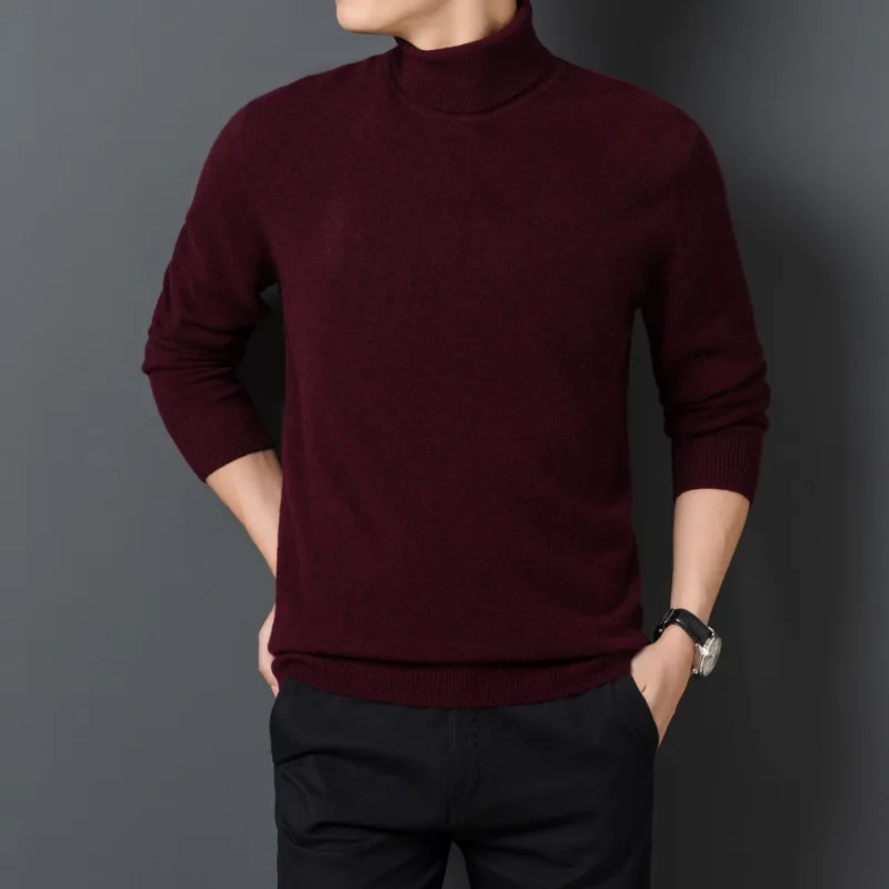 3 вида стилей! Мужской однотонный свитер