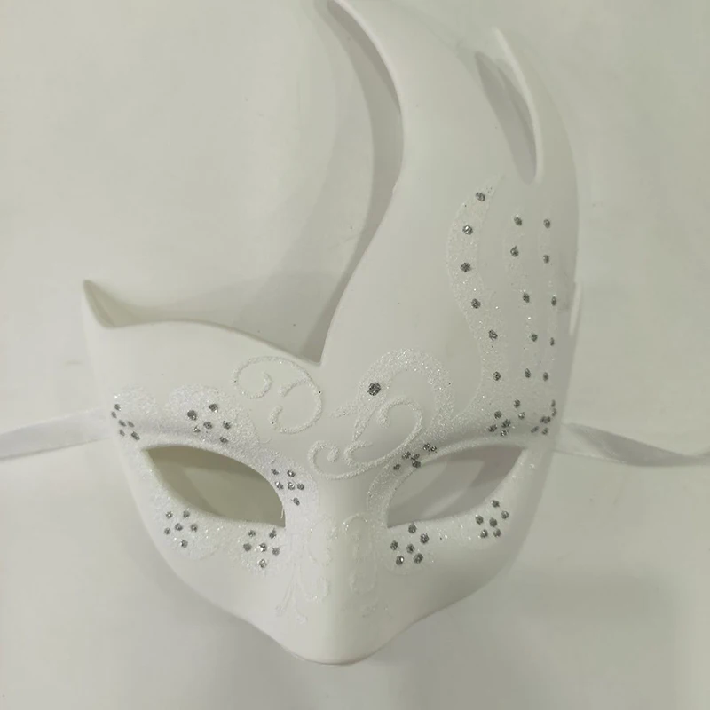

Женская Маскарадная маска, модная, для Хэллоуина, Рождества, дня рождения, аниме, косплей, женская, женская, белая