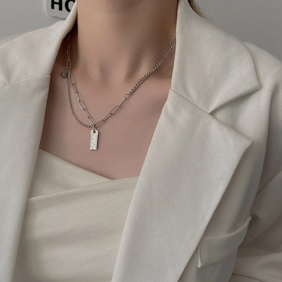 

Cards Necklaces Silver Titanium Vintage Pendant Double Layer Necklace Magic Tarot Card Necklace,Jewelry Gifts for Women Men