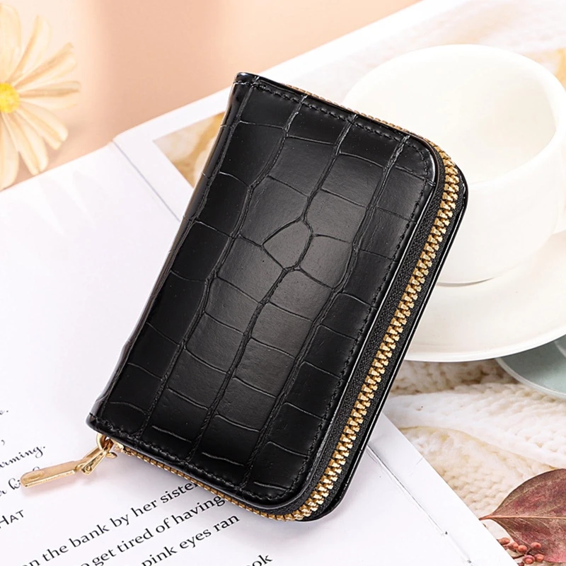 

Женский Держатель для визиток, кошелек из искусственной кожи для банковских и кредитных карт, сумка на молнии для телефона, кошелек для монет