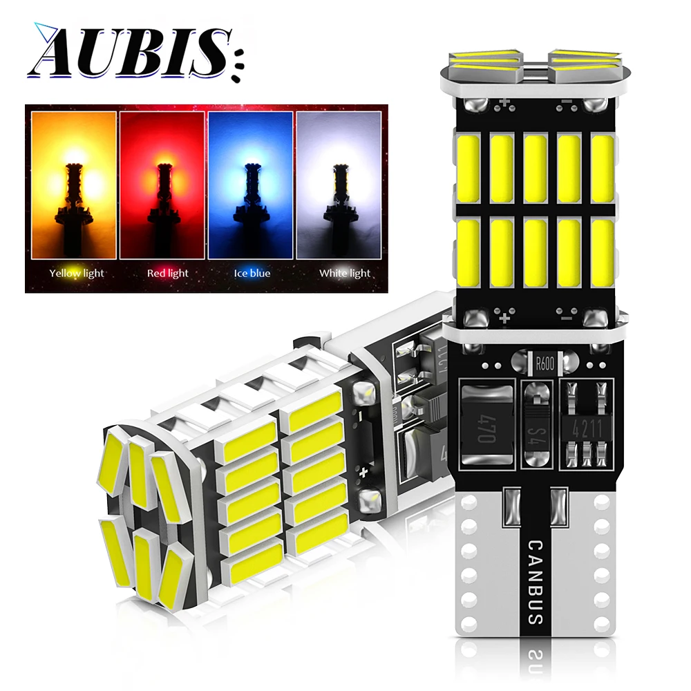 

2/10 шт. высокомощный светодиод T10 W5W 194 автомобильный светильник аксессуар передний задний индикатор лампа внутреннее освещение 26*4014 SMD Canbus бе...