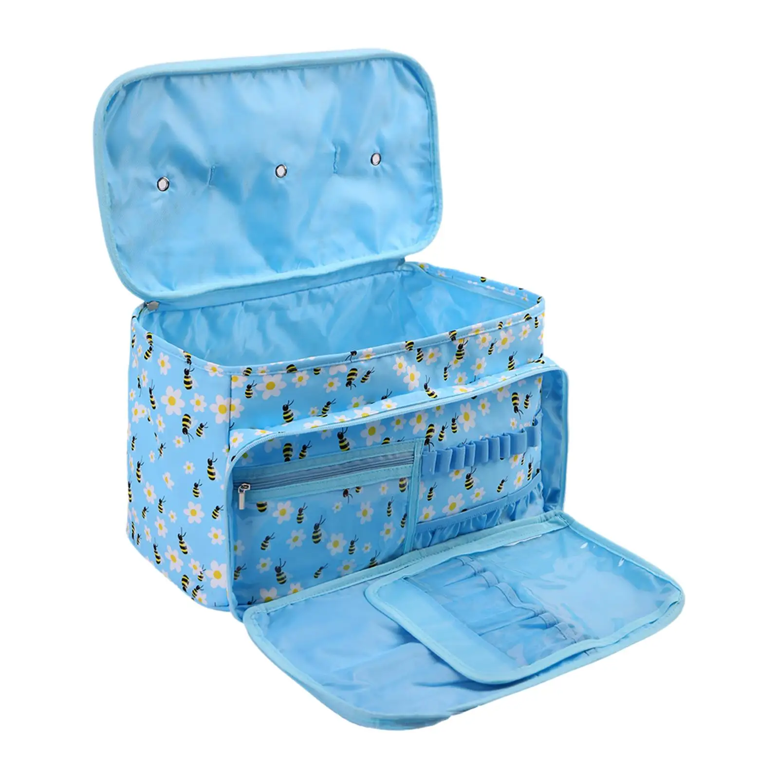 

Yarn Storage Organizer Case Zippered Holder for Unfinished Project Knitting Needle Embroidery Supplies Crocheting Crochet Hooks